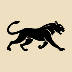 running panther vector  silhouette  