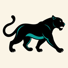 running panther vector  silhouette  