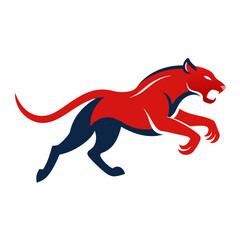 running panther vector  silhouette  