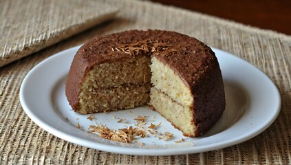 jamaican coconut cake and raw cocoa