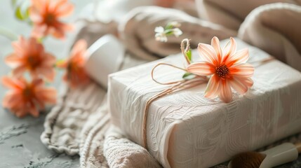 rule of thirds composition shot of Spa salon invitation or gift certificate ,