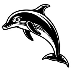 Dolphin vector silhouette 