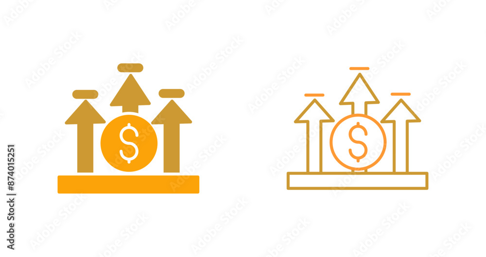 Sticker money vector icon