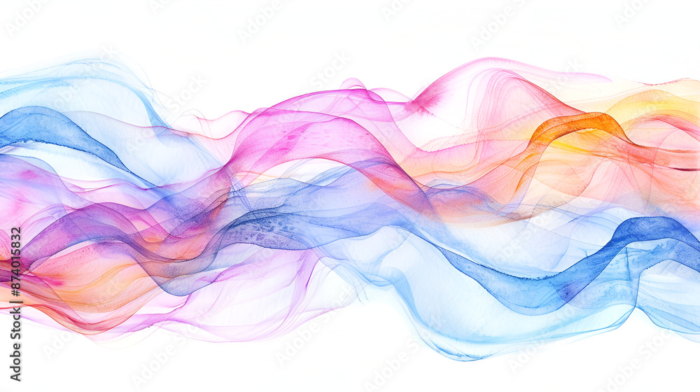 Poster abstract multicolored smoke on a white background. design element,abstract multicolored smoke on a w