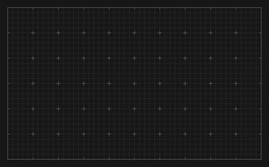 Square grid background with empty space on dark gray backdrop. Design of square graph paper, school math sheet, grid paper sheet, notebook pattern, architectural graph paper