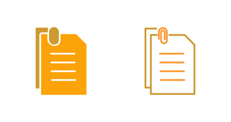 Attached Documents Vector Icon