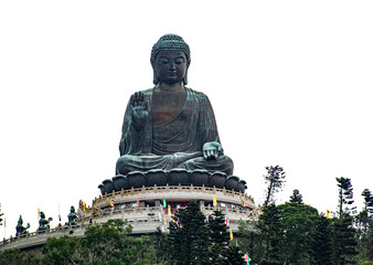 Fototapeta premium Tian Tan, Big Buddha, Lantau Island, Hong Kong 
