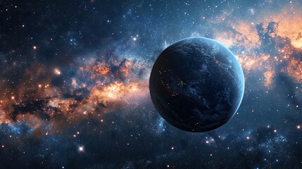 Obraz premium planet Earth in galaxy space, abstract astrological background
