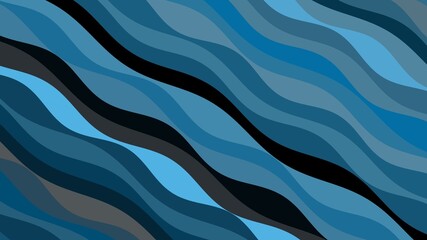 Texture of blue and black wavy line gradient background