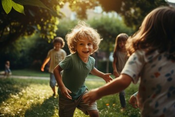 Fototapeta premium Child plant grass kid.