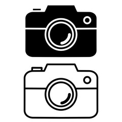 Camera Icon. Camera symbol. Camera vector icon flat, isolated on white
