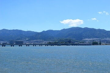 夏の琵琶湖の風景