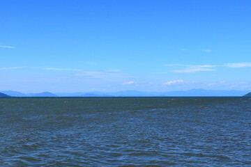 琵琶湖越しに見る琵琶湖北部の風景