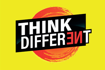 think different poster banner graphic design icon logo sign symbol social media website coupon

