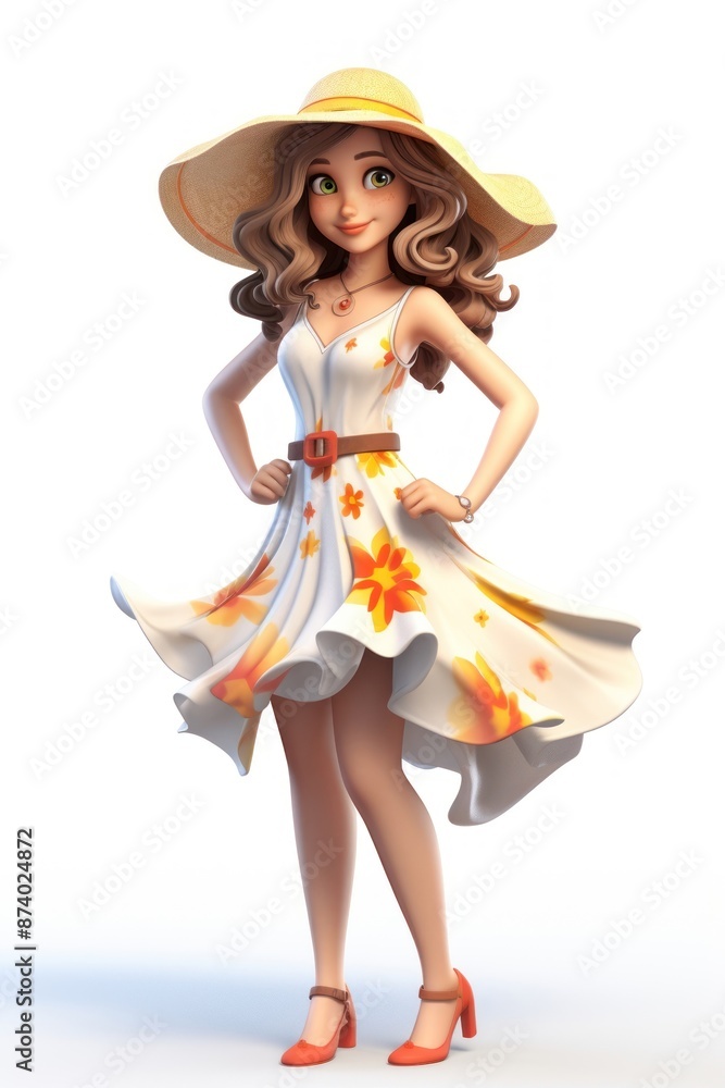 Canvas Prints Cartoon summer doll toy.