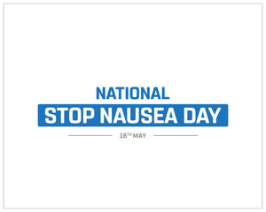 National Nausea Day, Nausea Day, National Day, Nausea, 16th May, Concept, Typographic Design, Typography, Vector, Concept, Icon, Editable, Template, Social media Design