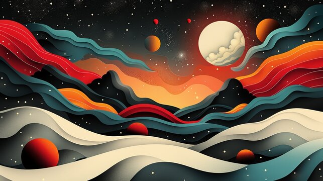 Craft a graphic illustration featuring optical illusions and playful elements, designed to captivate the viewer's attention. Illustration, Image, , Minimalism,