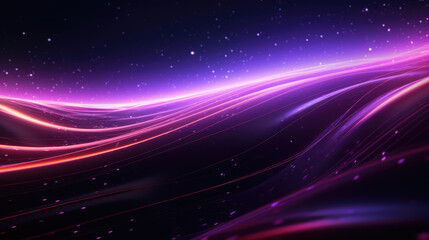 Obraz premium Futuristic background with glowing lines and particles., generative ai