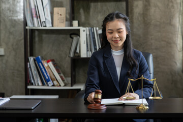 Businesswoman legal lawyer work at a law firm.