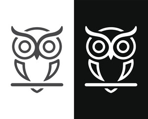 Minimalist Owl Vector Mascot for Logo or Icon