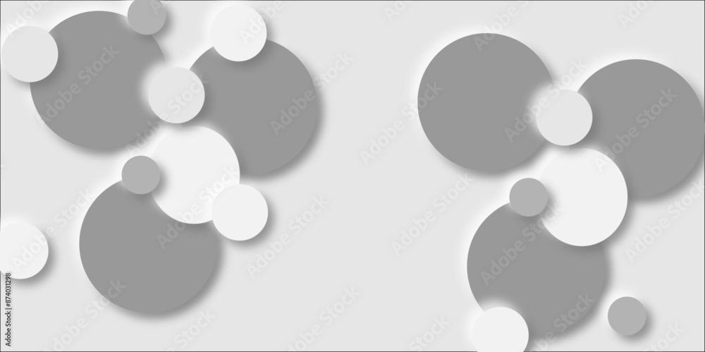 Poster abstract grey square shape with futuristic concept embossed papercut background with neomorphism abs