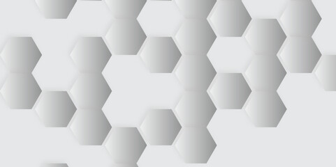 Abstract white background with hexagons. Abstract hexagon polygonal pattern background vector. seamless bright white Pattern with hexagons illustration of a honeycomb. Futuristic surface .