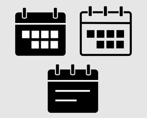 Calendar Vector Flat Icon, Symbol,  Sign Design