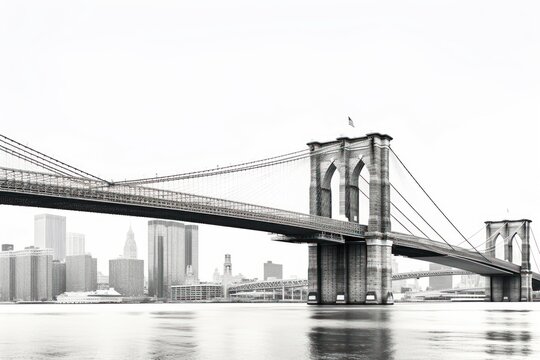 Fototapeta New york bridge landmark brooklyn bridge.