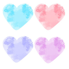 abstract watercolor hand painted heart, png transparent isolated background. For banner, design, layout, template, presentation, blog, social media