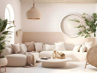 Sofa against white wall, indoors