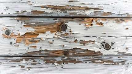 Whitewash painted wood background texture with white and light brown tones, featuring a weathered look and natural wood grain patterns. Ideal for rustic design projects