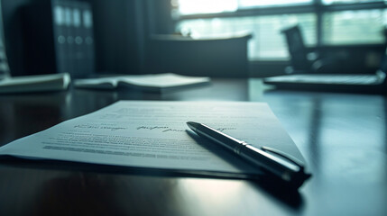 Obraz premium Petition for Bankruptcy on an office table.