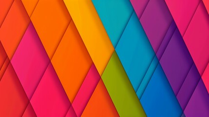 Create a symmetrical pattern using triangular elements and vibrant hues, suitable for geometric and modern designs. Illustration, Image, , Minimalism,