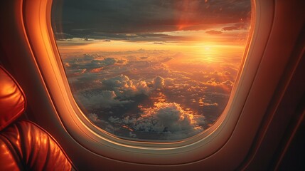 Obraz premium view from airplane window