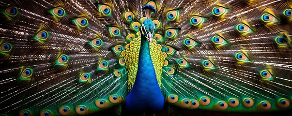 Peacock Feathers Displaying Stunning Eye Patterns
