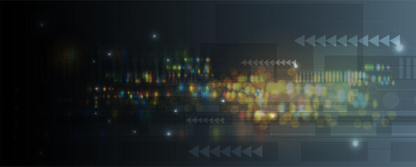 Fototapeta premium Neural network concept. Connected cells with links. High technology process. Abstract futuristic background. Vector art.