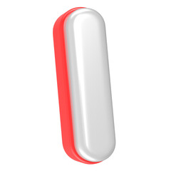 3d rendering Font I isolated