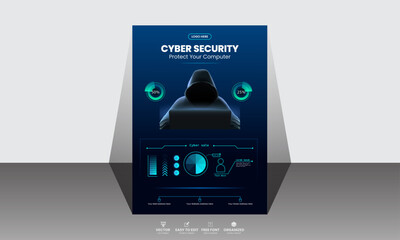 Cyber Security Flyer Design Template