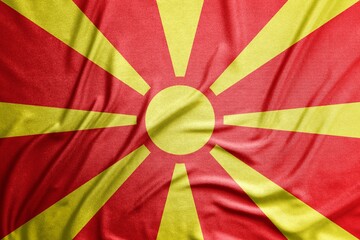 Flag of North Macedonia, National flag, fabric