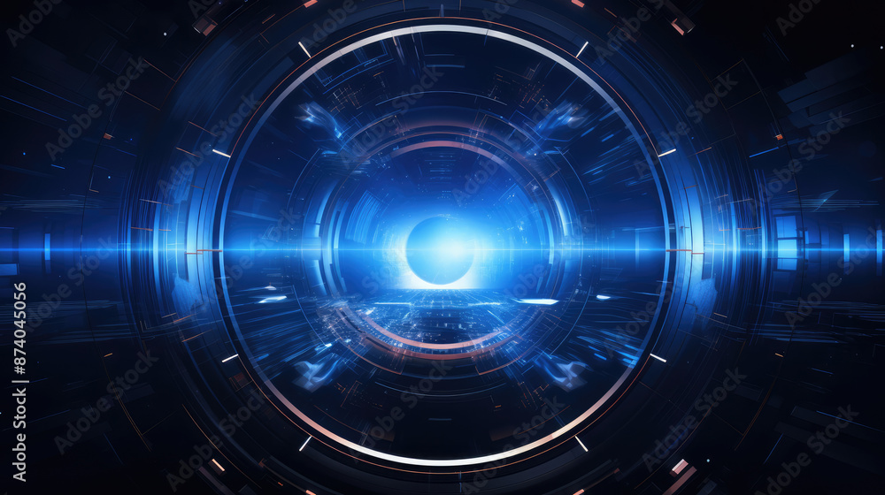 Canvas Prints abstract technology background, virtual reality, cyberspace., generative ai