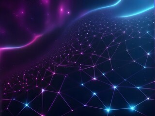 Fototapeta premium High-Tech Abstract Neural Patterns Digital Background with Interconnected Dots and Lines