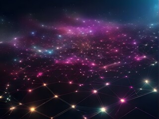 High-Tech Abstract Neural Patterns Digital Background with Interconnected Dots and Lines