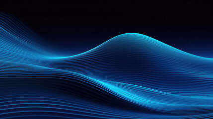 the design of a screen with blue waves., generative ai