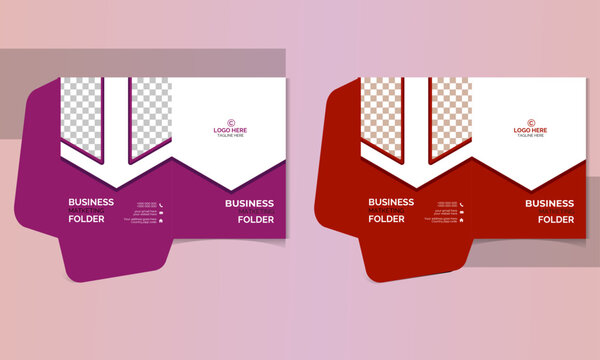 Corporate unique file folder design for business purpose. 
Creative design. Vector illustration.