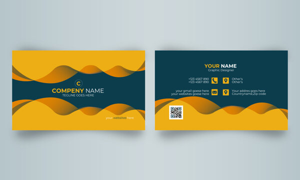 It's a Unique and creative double sided business card template. Vertical layout, Vector illustration.