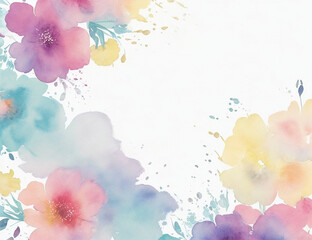 Elegant Floral Watercolor Beautiful Background