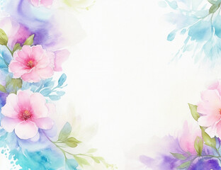 Elegant Floral Watercolor Beautiful Background