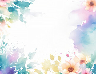 Elegant Floral Watercolor Beautiful Background