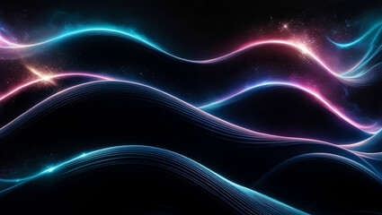 Pink and blue shiny wave background, Abstract purple pink and blue wavy background