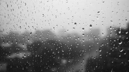 Obraz premium Rain Drops on a Window Pane